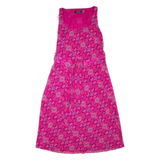 LAUREN RALPH LAUREN Womens Day Dress Pink Floral Sleeveless Midi S