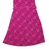 LAUREN RALPH LAUREN Womens Day Dress Pink Floral Sleeveless Midi S