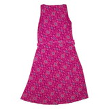 LAUREN RALPH LAUREN Womens Day Dress Pink Floral Sleeveless Midi S