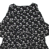 GAP Womens Day Dress Black Short Sleeve Knee Length S
