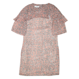 REISS Womens Day Dress Orange Short Sleeve Short XS