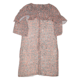 REISS Womens Day Dress Orange Short Sleeve Short XS