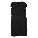 PHASE EIGHT Womens Day Dress Black Short Sleeve Knee Length M