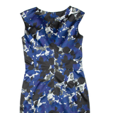 COAST Womens Pencil Dress Blue Floral Sleeveless Knee Length M