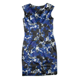 COAST Womens Pencil Dress Blue Floral Sleeveless Knee Length M