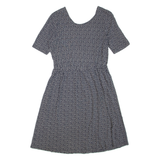 FAT FACE Womens Day Dress Grey Floral Short Sleeve Short S