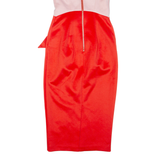 TED BAKER Womens Pencil Dress Red Colourblock Midi XXS