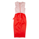TED BAKER Womens Pencil Dress Red Colourblock Midi XXS
