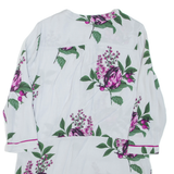 JOULES Womens Day Dress Grey Floral Long Sleeve Short UK 12