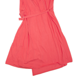BODEN Womens Wrap Dress Orange Viscose Short Sleeve Knee Length UK 12
