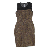 HOBBS LONDON N.w.3 Womens Day Dress Black Spotted Sleeveless Short S