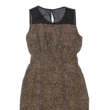 HOBBS LONDON N.w.3 Womens Day Dress Black Spotted Sleeveless Short S