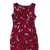 PHASE EIGHT Womens Day Dress Red Floral Sleeveless Knee Length UK 12