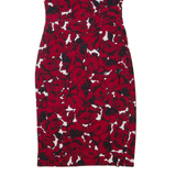PHASE EIGHT Womens Day Dress Red Floral Sleeveless Knee Length UK 12