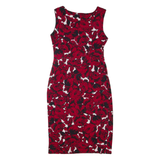 PHASE EIGHT Womens Day Dress Red Floral Sleeveless Knee Length UK 12