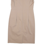 REISS Womens Pencil Dress Brown Short Sleeve Knee Length UK 6