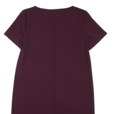 PHASE EIGHT Alina Frill Hem Womens Day Dress Maroon Short Sleeve Knee Length L