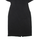 BA&SH Womens Pencil Dress Black Viscose Short Sleeve Knee Length S