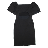BA&SH Womens Pencil Dress Black Viscose Short Sleeve Knee Length S