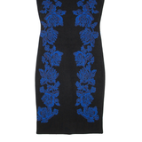 FRENCH CONNECTION Womens Bodycon Dress Blue Viscose Floral Knee Length UK 8