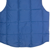 LANDS END Mens Puffer Gilet Blue Nylon 90s L