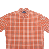 TOMMY HILFIGER Mens Shirt Orange Check L