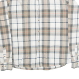 WRANGLER Mens Shirt White Check Long Sleeve L