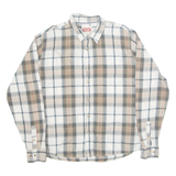 WRANGLER Mens Shirt White Check Long Sleeve L