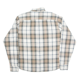 WRANGLER Mens Shirt White Check Long Sleeve L