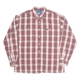 TOMMY JEANS Mens Shirt Red Check Long Sleeve L