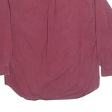 TOMMY HILFIGER Mens Plain Shirt Maroon Long Sleeve L