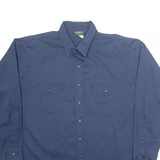 OSHKOSH B'GOSH Mens Plain Shirt Blue Long Sleeve 2XL