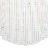 TOMMY HILFIGER Mens Shirt White Check Long Sleeve L