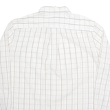 TOMMY HILFIGER Mens Shirt White Check Long Sleeve L