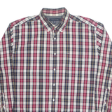 TOMMY HILFIGER Mens Shirt Red Check Long Sleeve L