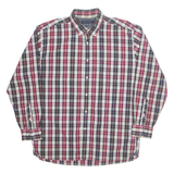 TOMMY HILFIGER Mens Shirt Red Check Long Sleeve L