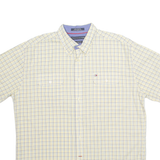 TOMMY HILFIGER Mens Shirt Yellow Check XL