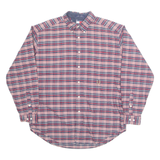TOMMY HILFIGER Mens Shirt Red Check Long Sleeve L