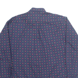 TOMMY HILFIGER Mens Shirt Blue Spotted Long Sleeve L