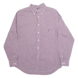 NAUTICA Mens Shirt Red Check Long Sleeve L