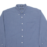 NAUTICA Mens Shirt Blue Check Long Sleeve L