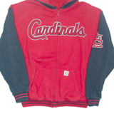 STITCHES Cardinals Mens Red Hoodie Full Zip USA L