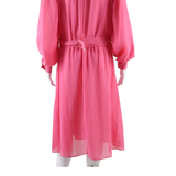 LESLIE FAY Womens Day Dress Pink Long Sleeve Midi L