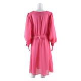 LESLIE FAY Womens Day Dress Pink Long Sleeve Midi L
