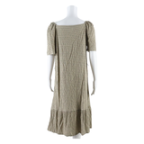 LEVI'S Womens Day Dress Brown Check Short Sleeve Midi M