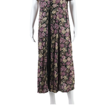 MILANO Womens Day Dress Purple Floral Short Sleeve Midi M