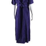 KARIN STEVENS Womens Day Dress Purple Short Sleeve Midi M