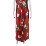 Womens Shift Dress Red Floral Sleeveless Midi M