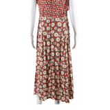 Womens Day Dress Red Floral Short Sleeve Midi M