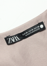 ZARA Womens Shift Dress Pink Sleeveless Midi M